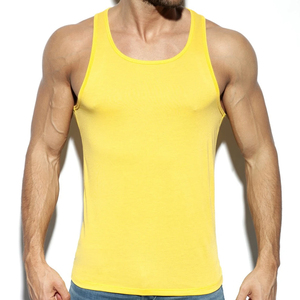 Camisetas sin mangas de algodón transpirable sin mangas para hombre con logotipo personalizado para gimnasio y ropa deportiva informal - Product Image 3