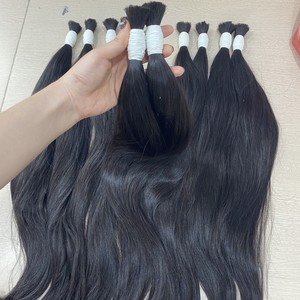 ผมต่อจากเวียดนามของมนุษย์เกรดบริสุทธิ์สีดำตรงธรรมชาติพร้อมหนังกำพร้าจำนวนมาก - Product Image 6
