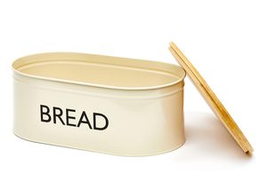 High Quality Premium Metal Bread <b>Box</b> with Wooden Lid for Kitchen Storage and <b>Present</b> Usage - Product Image 4