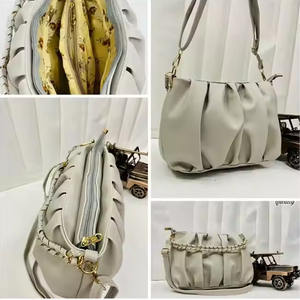 Bolso bandolera de PU de cuero genuino para mujer con cremallera, ligero, resistente al agua, gran capacidad, Correa única, diseño de moda elegante - Product Image 2