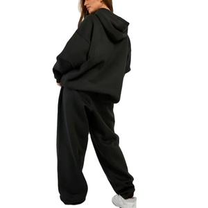 2025 Logo personnalisé grande taille tenue décontracté survêtement sweat pantalons de survêtement hiver survêtement femmes mode impression en relief fermeture éclair tissu - Product Image 4