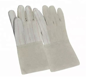 Guantes de aparejo canadiense Medio Forro de algodón Estándar Split Cuero de vaca Palma Seguridad industrial para negocios Trabajo de seguridad al aire libre - Product Image 6