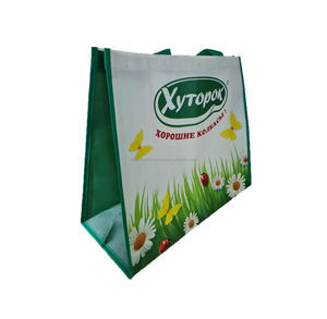 Sac fourre-tout moyen en PP tissé transparent de haute qualité avec poignée, motif logo personnalisé, sac de courses non tissé, ECOBAG Marque VINA en promotion - Product Image 1