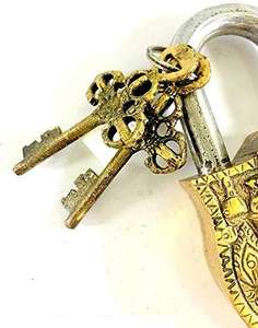 กุญแจทองเหลืองงานฝีมือสวยงาม ดีไซน์หรูหรา ใช้งานได้จริง สำหรับตกแต่งสไตล์วินเทจ เพื่อความปลอดภัย - Product Image 6
