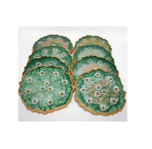 Posavasos de resina hechos a mano de La India para decoración del hogar de lujo, juego de vajilla a un precio muy asequible - Product Image 4