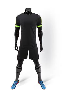 Maillots de football personnalisés de haute qualité, respirants, à manches courtes, noir et blanc, uniformes de football, plusieurs couleurs - Product Image 2