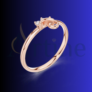 Bagues personnalisées en or 14 carats pour femmes avec diamants de laboratoire, style ethnique, plaqué or, vente en gros - Collection Dust Jewels - Product Image 1