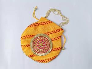 Gota ถุง potli, ถุงอินเดีย, ถุงของขวัญตกแต่ง, ถุงขึ้นบ้านใหม่, ของขวัญคืน, ของขวัญแต่งงาน, ของขวัญ nikha, กระเป๋าถือ - Product Image 4