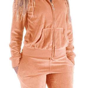 Survêtement en velours respirant et à séchage rapide pour femmes en plusieurs couleurs Top tendance Survêtement en velours à manches longues pour femmes - Product Image 4