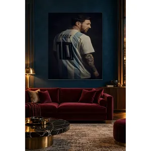 Impression sur toile vue de dos du maillot de l'Argentine de Messi - Product Image 2