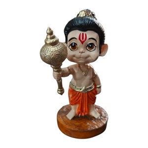 Statue de Hanuman Ji en résine peinte à la main pour la décoration traditionnelle et les cadeaux - Product Image 1