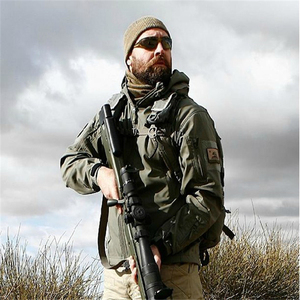 Coupe-vent course à pied chasse en plein air randonnée noir personnalisé hommes vestes imperméable tactique Softshell veste - Product Image 3