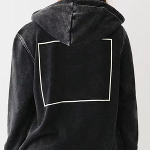 New Winter Solid Long Logo Cotton Acid Wash Hoodie <b>Short</b> <b>Set</b> <b>Women</b> Breathable Two Piece <b>Set</b> <b>for</b> Gym Fitness Wear - Product Image 6