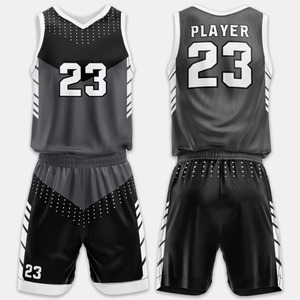 Ensemble de maillots de basket-ball de haute qualité impression personnalisée entraînement par équipe sportive hommes uniforme de pratique réversible de basket-ball - Product Image 3