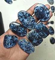 Vente en gros de cabochons de pietersite naturelle, collection d'agate de quartz blanc, fabrication de bijoux en argent faits à la main, forme de poire fantaisie, mélange