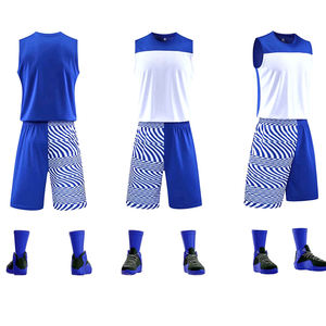 ชุดเครื่องแบบนักบาสเก็ตบอลผ้าโพลีเอสเตอร์100% ออกแบบใหม่ชุดออกกำลังกายพิมพ์ดิจิตอลขนาดพลัสไซส์ระบายอากาศผลิตจากโรงงาน - Product Image 3