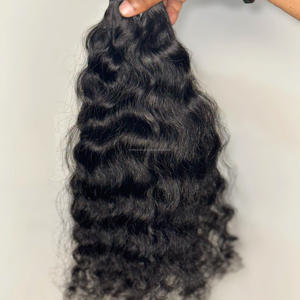 ผมแท้คุณภาพสูงแบบดิบจากวัดในบราซิล ผมมิงค์ดิบแบบหยิก ผมมนุษย์แบบตรงและแบบหยักศก สีดำธรรมชาติ จากผู้ขาย - Product Image 1