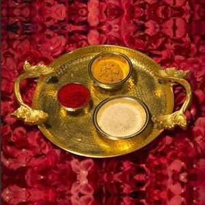 Article d'artisanat en laiton moderne pooja thal en laiton poli couleur article de cadeau de luxe décorer votre mandir avec ce beau tha - Product Image 2