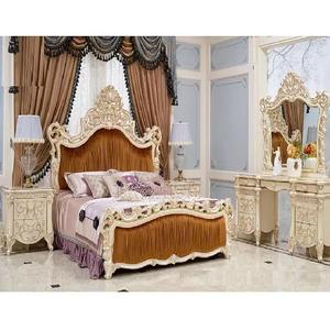 Ensemble de meubles de chambre à coucher sculpté à la main impérial, meubles de chambre à coucher de taille Queen, lit Double de taille King - Product Image 1