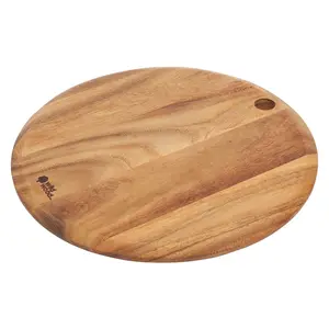 Fabricante al por mayor hogar cocina tabla de cortar de bambú natural con tamaño personalizado forma redondeada tabla de cortar de madera natural