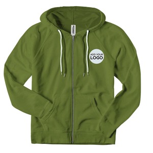 เสื้อฮู้ดซิปเต็มตัวแขนยาวของผู้ชายผ้าฝ้าย100% - Product Image 4