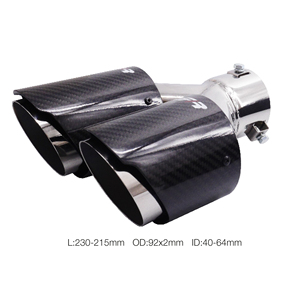 Double borne de connexion ID 66 mm ronde décalée en carbone et acier - Product Image 4