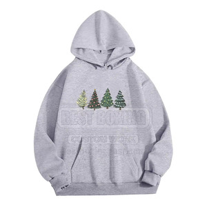 Low MOQ Made in Pakistan Wholesale In Wholesale High Quality Street Wear Cotton Blended Christmas Hoodies - Product Image 3