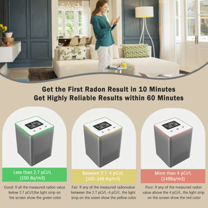 LCD 화면이 있는 스마트 디지털 라돈 감지기 펄스 이온 챔버 센서 Bq/M3 Pci/L 라돈 테스터 가정용 공기 토양 물 모니터링 - Product Image 3