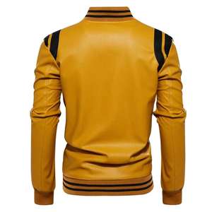 Vestes en cuir pour hommes confortables et authentiques, style décontracté, toile, hiver, imperméable, à capuche, moto et motard - Product Image 2