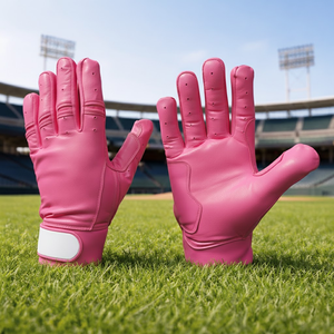 100% Pure Leather Baseball <b>Batting</b> <b>Gloves</b> Custom High Quality Customized Leather Baseball <b>Batting</b> <b>Gloves</b> - Product Image 2