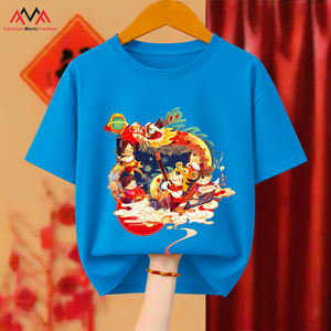 เสื้อยืดแขนสั้น FMF ผ้าฝ้าย 95% + ผ้าสแปนเด็กซ์ 5% พิมพ์ลายกราฟิก สไตล์เวียดนาม ลำลอง สตรีทแวร์ ชุดชายหาด สีฟ้า - Product Image 4