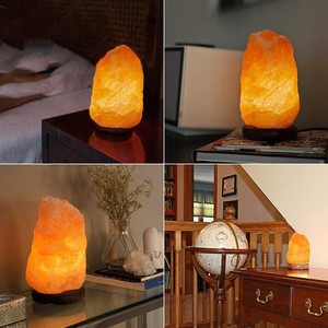 Lampe à sel de roche en cristal de forme naturelle de l'Himalaya sculptée à la main Style de fleur Arts et artisanat naturels Lampe à sel - Product Image 6