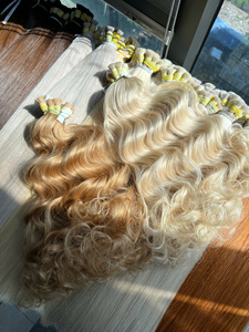 Extensions de cheveux naturels ondulés de qualité supérieure NASA HAIR VIETNAM, 100g en vrac, cheveux humains vierges, 30 pouces, couleur marron, pointes doublement tirées - Product Image 4