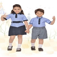Ensemble uniforme scolaire d'été unisexe pour enfants, dernières créations, style attrayant, logo personnalisé, coton confortable pour garçons et filles