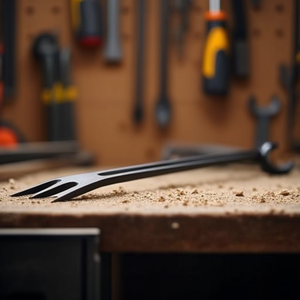 1250mm Length Powder-Coated Crowbar with Curved Claw 25mm Angular Pry <b>Bar</b> - Product Image 3