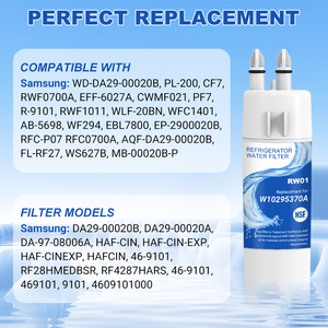 ไส้กรองน้ำสำหรับตู้เย็นในครัวเรือน RW04/DA29-00020B ได้รับการรับรองมาตรฐาน NSF อายุการใช้งาน 12 เดือน ผลิตจากพลาสติกและถ่านกัมมันต์ ใช้งานง่าย - Product Image 6