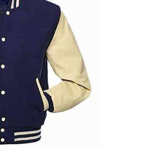 Chaqueta Varsity de Lana Transpirable de Alta Calidad, con Logotipo Bordado en la Parte Delantera, Personalizable, Mangas Largas, Estilo Casual para Invierno - Product Image 5