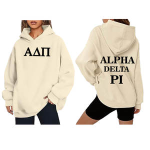 OEM Sweatshirts à capuche d'hiver Alpha Delta Pi pour femmes Logo brodé personnalisé unisexe - Product Image 3