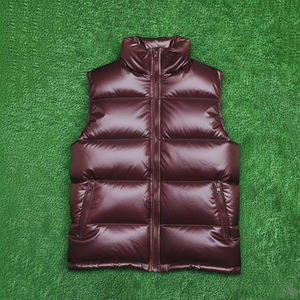 Gilet matelassé décontracté pour homme, veste d'hiver sans manches à fermeture éclair, veste chaude à bulles, gilet matelassé personnalisé, 100% polyester - Product Image 3