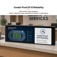 Écran LCD étroit pour extérieur 16:4.5, haute luminosité, IPS TFT, affichage étiré pour les informations sur les files d'attente des guichets de billetterie