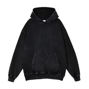 Sweat-shirts et hoodies unisexes surdimensionnés en coton lourd personnalisés, tissu doux 420 g/m², délavage acide délavé - Product Image 3
