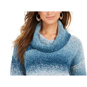 Cardigan da Donna Style & Co in Bouclé Ombré, Taglia M, Stile Coreano Casual, Blu, Traspirante, Tessuto Stampato per la Stagione Autunnale - Product Image 2