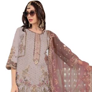 Diseñador paquistaní original Organza Kurtis con bordado para mujer Viscous Pent Net Dupatta estilo formal - Product Image 2