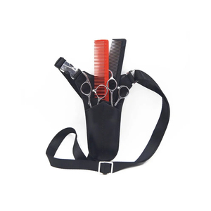 Tijera de cuero real para peluquero, funda triangular para peluquería, soporte para bolsa - Product Image 3