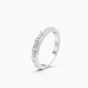 Anillo de Diamantes Cultivados en Laboratorio Apilable, Ecológico, Sostenible y de Lujo con 0.53 Ct |   En oro amarillo, blanco y rosa de 9 quilates - Product Image 1