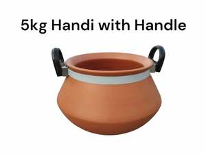 Pot de yaourt en terre cuite de qualité d'exportation de conception moderne Pot en argile pourpre Handi fait à la main en argile indienne avec couvercle pour servir pour cuisiner - Product Image 4