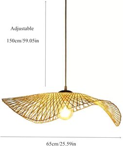 Wholesale Handicraft Wooden Wicker Lampshade <b>Bamboo</b> Lampshade Natural Pendant <b>Light</b> Home Decoration From Vietnam - Product Image 2
