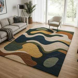 Alfombras de Lana Anudadas a Mano de Diseño Moderno y Tradicional, Hechas a Mano con Hermosos Colores Personalizados para Sala de Estar, Habitación Infantil, Oficina, Hotel - Product Image 1