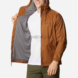 2024 New Design Men's Nylon Windbreaker <b>Jacket</b> Good Quality <b>Rain</b>-Proof <b>Hooded</b> OEM Service Hot Sale Customized Canvas <b>Jacket</b> - Product Image 2