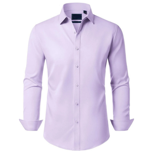 Camisas formales de oficina de calidad superior para hombres Diseño personalizado Color sólido Suave Slim Fit Camisas formales cómodas para hombres de BD - Product Image 5